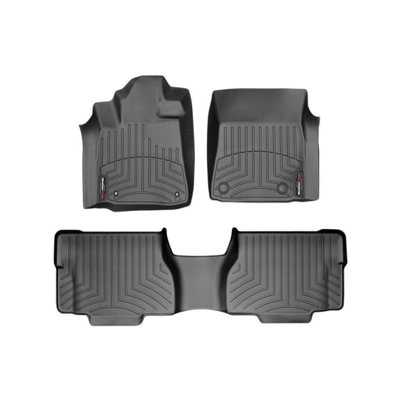 WeatherTech Custom Fit FloorLiners compatible with 2008-2011 Toyota Sequoia - 1st & 2nd Row, Black