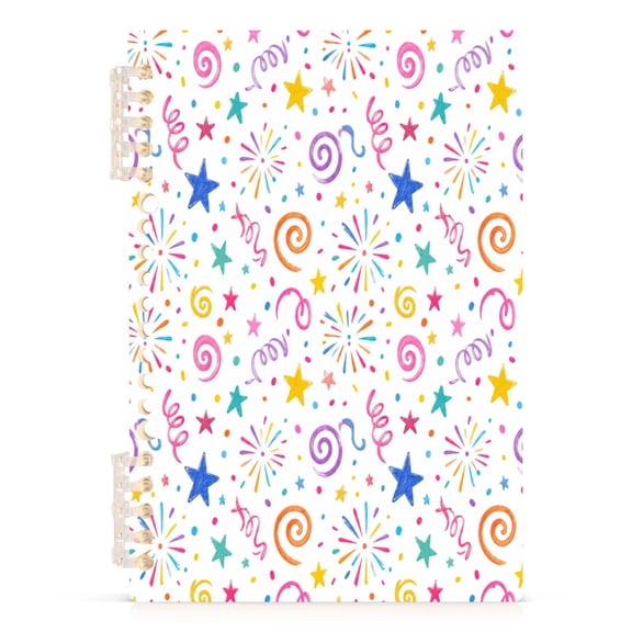 A5 Spiral Notebook 60 Sheets 80gsm Paper Ruled Journal Multicolor Spiral Patterns