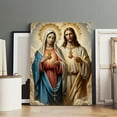 thumbnail image 4 of Virgin Mary & Sacred Heart Canvas Art Poster Wrapped Wooden Frame Wall Decor,,Canvas Wall Art for Living Room,Bedroom,Office,Ready to Hang, 4 of 5