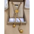thumbnail image 3 of Collar Largo de Cadena Dorada con Estrella y Bolas, 3 of 4