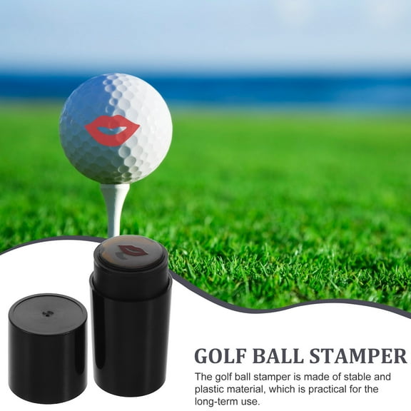EXHUMKY Funny Golf Accessories for Men Reusable Self Ink Golf Ball Marker Black