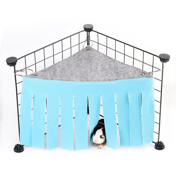 Hamaca De Escondite Para Mascotas Con Cortina De Borlas, Hamaca De Esquina Triangular Para Escondite De Mascotas Para Hámster, Hurón, Chinchilla, Erizo, Conejo Enano Minnieouse EL010153-00