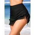 thumbnail image 3 of Charmo Womens Ruffled Hem Swim Skirts High Waisted Tankini Bottoms Drawstring Bikini Bottoms, 3 of 6