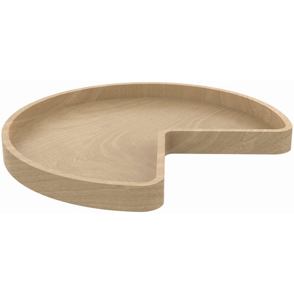 Rev-A-Shelf LD-4BW-401-24-1 Lazy Daisy Banded Wood Single Shelf 24" Kidney Shaped Lazy