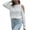 White, variant on MIUOWANP Winter Sweaters for Women 2024 Fashion Women Casual Solid Round Neck Sleeve Loose Sweater Blouse Tops Khaki L