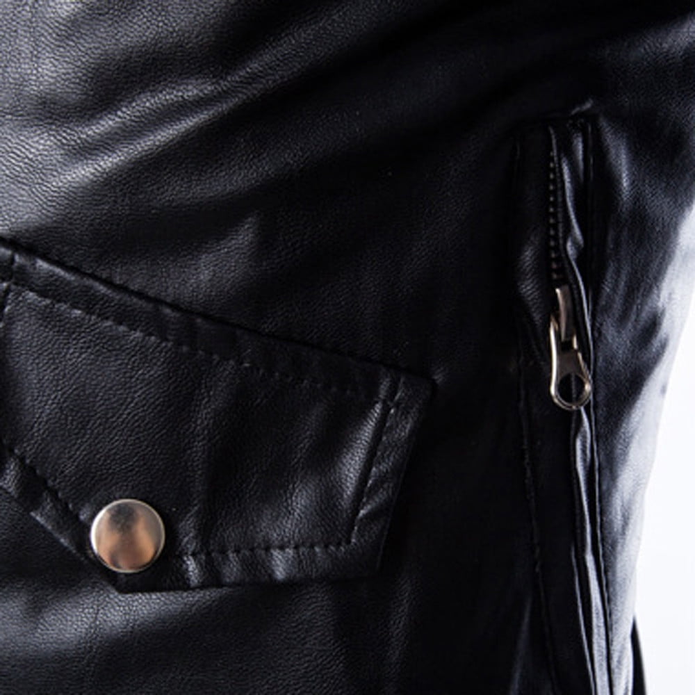 LYXSSBYX Winter Jackets for Men Clearance Fashion Men's Autumn Winter Casual Leather Zipper Long Sleeve Jacket Coat Tops