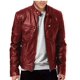 thumbnail image 1 of Chaqueta de cuero para hombre, estilo punk, con cuello alto, para adolescentes, estilo europeo y americano, 1 of 6
