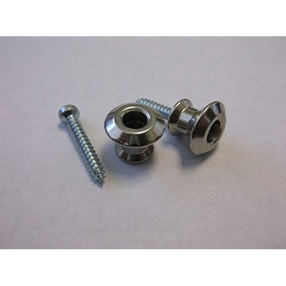 Dunlop Buttons Only (2) For Dual Design Strap Lock System - NICKEL By Jim Dunlop