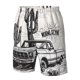 thumbnail image 4 of Balery Vintage Cactus Pickup Traje de Baño Estilo Hawaiano para Hombre, Shorts de Secado Rápido con Bolsillos-Medium, 4 of 6