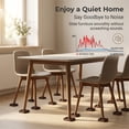 thumbnail image 3 of 2.5x2.5 inch Square Rubber Furniture Caster Cups, NOGIS Anti-Sliding Furniture Pads Bed Stopper Floor Protectors with Grip - Protect Any Flooring (Brown), 3 of 7