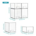 thumbnail image 3 of Sindcom Stackable Storage Drawers Set of 4,Clear Plastic Organizer Bins for Makeup, Cosmetics, Beauty Supplies,Bathroom Organizer Countertop,Bathroom Under Sink Organizer,12.1 × 7.5 × 12 in, 3 of 6