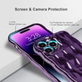 thumbnail image 2 of Compatible with iPhone 14 Pro Max 6.7" Case, Cute Glossy Water Ripple Pattern Phone Case, Curly Wave Frame Design for Women Girls, Soft TPU Slim Fit Shockproof Full-Body Protection Cover, Purple, 2 of 12