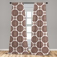 thumbnail image 5 of Oriental Curtains 2 Panels Set, Mandala Inspired Pattern with Flowers Nature Motifs from the Eastern Folklore, Window Drapes for Living Room Bedroom, 56"W X 63"L, Multicolor, by Ambesonne, 5 of 5