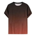 thumbnail image 5 of RATTOYY Men's Oversize T-Shirts Men's Summer Casual Sports T Shirt Fashion Lapel Simple Gradient Short Sleeved Round Neck T Shirt Men Style Mens Handsome Tshirts, 5 of 7