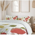 thumbnail image 6 of Ambesonne Floral Duvet Cover Set, Spring Flowers Behind Fence, 2-Calking, Olive Green Dark Salmon, 6 of 7