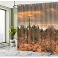 thumbnail image 5 of Ambesonne Landscape Shower Curtain, Dramatic Shady Desert, 69"Wx84"L, Orange Green, 5 of 5