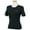Black, variant on Ladies Cotton/Acrylic 12 Gauge Knit Crew Neck Short Sleeve Sweater #6142