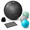 Black-XL (27-30IN / 68-75cm), variant on Grey XL (27-30IN / 68-75cm) Anti-Burst Slip-Resistant Exercise Ball with Resistance Bands for Home Gym & Core