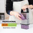 thumbnail image 5 of Cheese Grater With Container Box Grater Stainless Steel Graters for Kitchen Cheese Shredder Parmesan Shredder Kitchen Gadgets Kitchen Tools Kitchen Gifts for Chef Dishwasher Safe Zester, 5 of 5