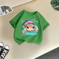 thumbnail image 4 of Curuila Kid Girls Tops Cartoon Print Crew Neck Short Sleeve Tee Summer Casual Loose T Shirt Green Size 2-4 Years, 4 of 4