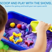 Klever Kits Sensory Bin, Outer Space Themed with Glow-in-The-Dark Alien Figure, Play Sand Toy Gifts for Boys Girls Age 3+
