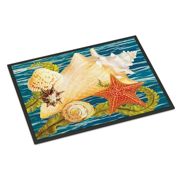 Carolines Treasures PRS4057JMAT Conch Starfish And Cockle II Door Mat Indoor Rug or Outdoor Welcome Mat 24x36 Doormat