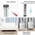 thumbnail image 7 of Unique Bargains 8 Inch Furniture Legs Stainless Steel Feet Sofa Shelves Leg Replacement Adjustable Height 4pcs, 7 of 7
