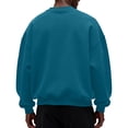 thumbnail image 4 of Nokdvo Mens Sweater Crewneck Long Sleeve Sweatshirt Solid Color New X Decoration Pullover Warm Basic Fashion Causal Lightweight Tops,Sky Blue XL, 4 of 4