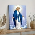 thumbnail image 4 of Blessed Virgin Mary Canvas Poster Wrapped Wooden Frame Wall Decor,,Canvas Wall Art for Living Room,Bedroom,Office,Ready to Hang, 4 of 6