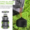 thumbnail image 2 of Camping Hiking Cookware Set Outdoor Portable Picnic Cookware Kit Alumina, 2 of 8