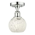 thumbnail image 5 of Innovations Lighting - White Mouchette - 1 Light Semi-Flush Mount In Modern, 5 of 7
