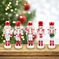 thumbnail image 5 of Set 5 Cascanueces De Madera 13cm Blanco Y Rojo Navideños, 5 of 5