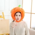 thumbnail image 5 of Inevnen Cute Plush Pumpkin Hat Orange Pumpkin Scarf Cap Full Headgear for Party Cosplay, 5 of 6