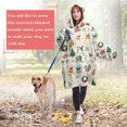 thumbnail image 4 of Wearable Oversized Blanket,Beige Christmas Santa Pattern Wearable Blanket Hoodie for Adults,Cozy Hooded Blankets with Super Pockets,Super Warm Fuzzy Pullover for Women & Men, 4 of 6