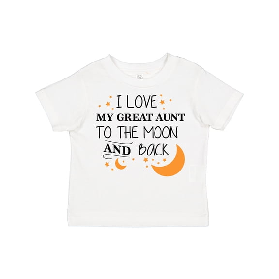 Inktastic I Love My Great Aunt To The Moon and Back Boys or Girls Toddler T-Shirt