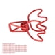 thumbnail image 5 of 100 clips de carpeta con forma de corona de dibujos animados, de metal, huecos, de cola larga, para documentos de oficina, color rojo, 5 of 14