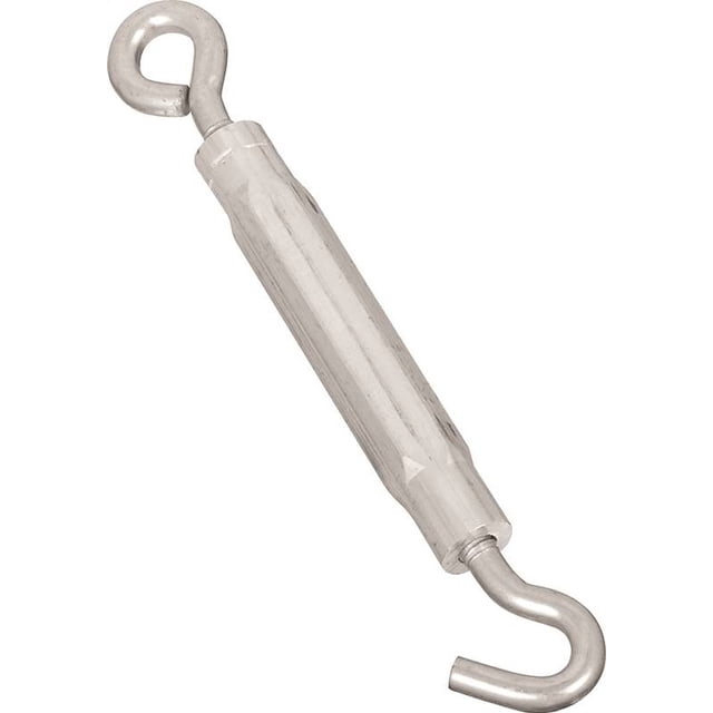 Turnbuckle, Hook & Eye, Zinc, 3/8 x 10-1/2 In. - N221-887