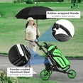 thumbnail image 6 of Gymax 3-Wheel Foldable Golf Push Pull Cart Trolley w/ Adjustable Handle Green, 6 of 10
