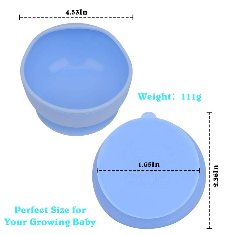  2 Pack Silicone Baby Bowls with Super Suction