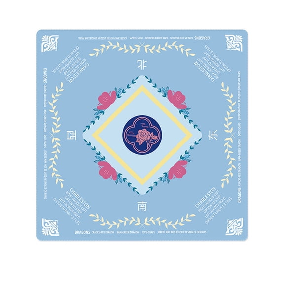 Mini Mahjong Mat, Non-Slip Noise Reducing Game Table Mat for Mahjong Tiles, Portable Rubber Playing Surface for Card Games, Poker, Dominoes and Board Games, Foldable Table Cover for Home Travel