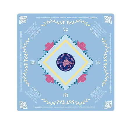 Mini Mahjong Mat, Non-Slip Noise Reducing Game Table Mat for Mahjong Tiles, Portable Rubber Playing Surface for Card Games, Poker, Dominoes and Board Games, Foldable Table Cover for Home Travel