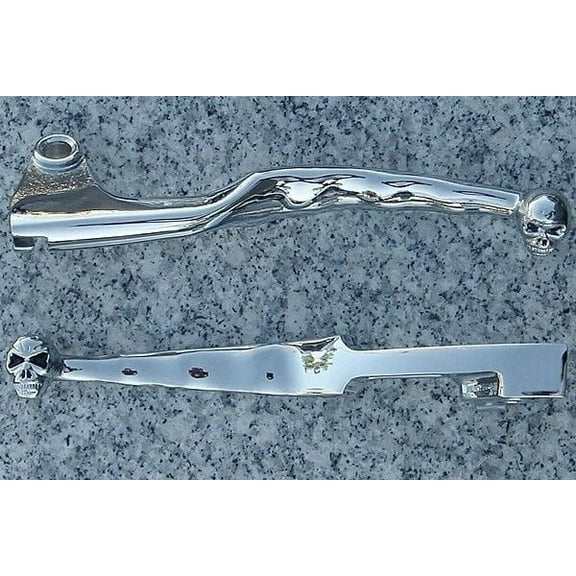 Yamaha VStar V-Star 650 1100 Custom CHROME SKULL FRONT BRAKE & CLUTCH LEVERS