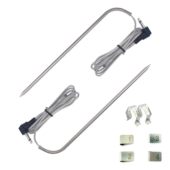 Meatender 2-Pack 3.5mm PT1000 Waterproof Stainless Steel Replacement Meat Probe for Pit Boss Pellet Grills