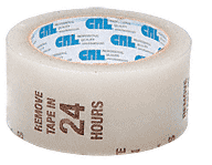 CRL AFT112CW Clear 1-1/2' Air-Flow Molding Retention Tape - With Warning