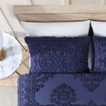 thumbnail image 2 of Beatrice Home Fashions Medallion Chenille Standard Sham Navy, 2 of 5