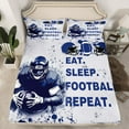 thumbnail image 2 of Castle Fairy Eat Sleep Football 3pcs Twin Sheet Sets for Teenagers,Sport Gamer Twin Fitted Sheet,Abstract Splash Breathable Flat Sheet,Luxury Bedroom Decor, 2 of 7