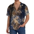 thumbnail image 3 of Sigee Watercolor Snake Skin Print Men's Shirts Casual Button Down Short Sleeve Summer Beach Shirt Hawaiian Vacation Shirts Tee Shirt-Small, 3 of 7