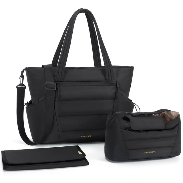 Bolsa para pañales Mommore con bolsa acolchada organizadora para cochecito