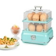 thumbnail image 3 of Nostalgia Classic Retro Egg Boiler, 14-Capacity Egg Cooker with Two Trays and Measuring Cup, Aqua, 3 of 3