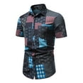 thumbnail image 3 of Palato Mens T Shirts,Men Hawaiian Short Sleeve Beach Shirt Printed Summer Casual Button Down Shirts, 3 of 6
